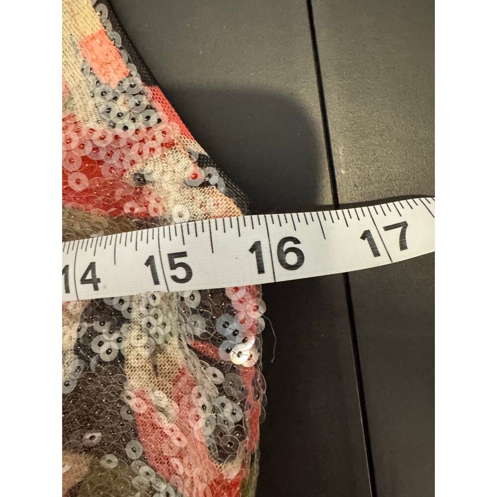 Hutch | Sequin Abstract Floral Ruched Mini Dress - Picture 11 of 13